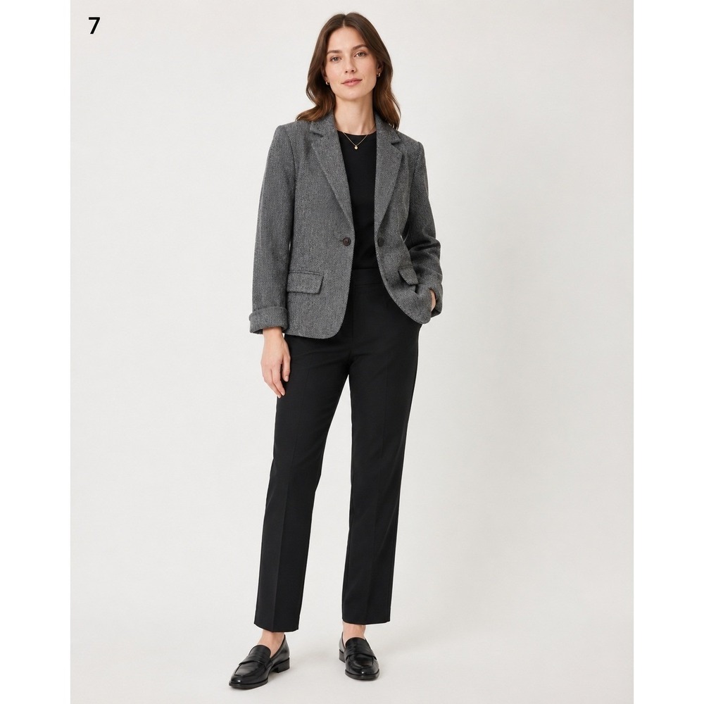 J. Crew Schoolboy Blazer‎ Jacket Womens 4 Gray Wool Blend Lined Pockets